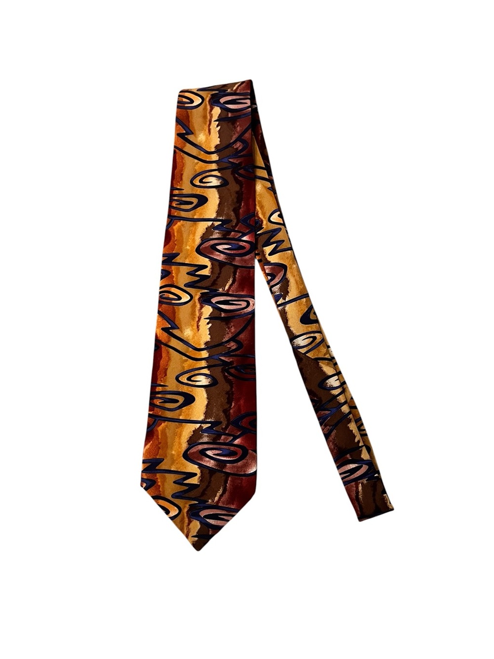 Grateful Dead Electric First Set Vintage‎ Men's Orange Brown Silk Neck Tie